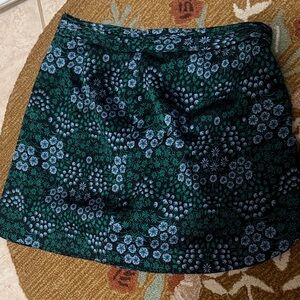Banana Republic Floral Mini Skirt - Green and Blue